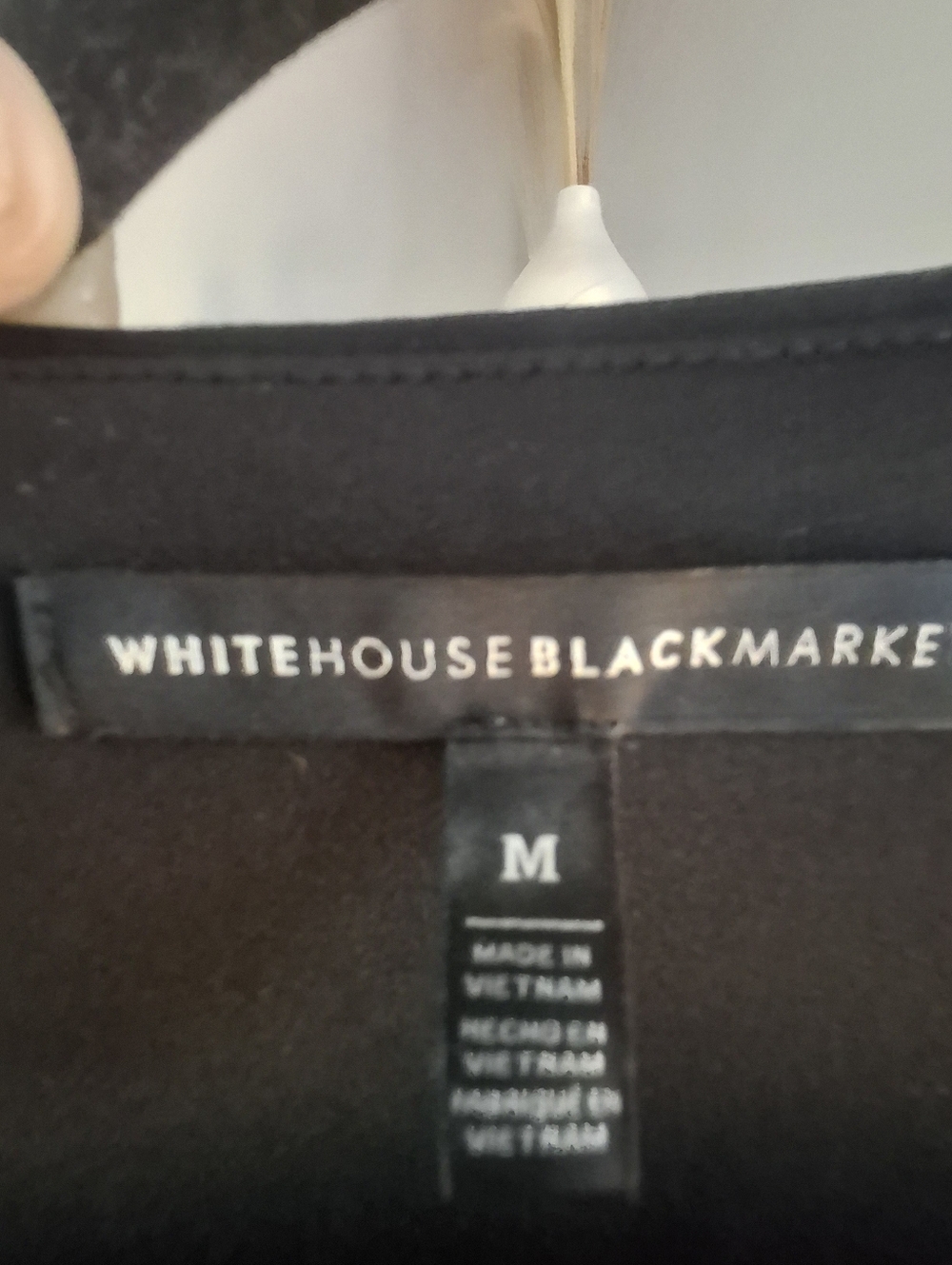 White House Black Market Black Women's Top with Clean Neckline - Picture 3 of 5